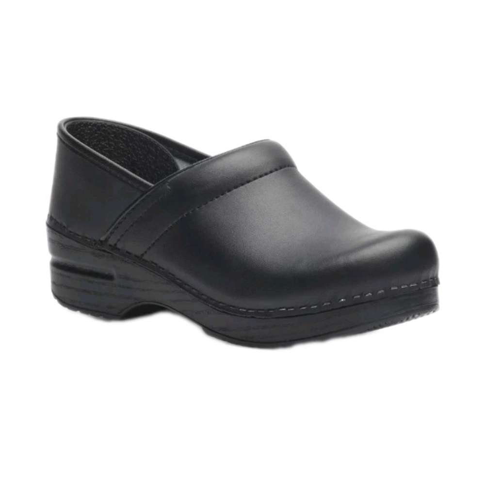 Dansko Womens Black Leather Comfort Professional Healthcare Slip On Clog 36